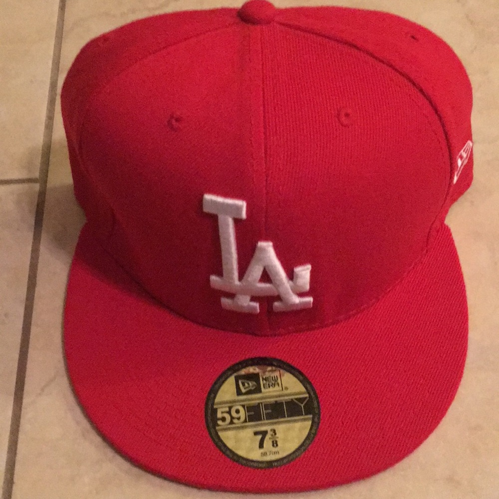 Like New Red New Era 59 Fifty Fitted Hat